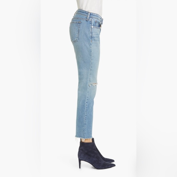 RAG & BONE Dre Slim Boyfriend Distressed Light Blue Jeans | 25, 26, 27 - Picture 4 of 6